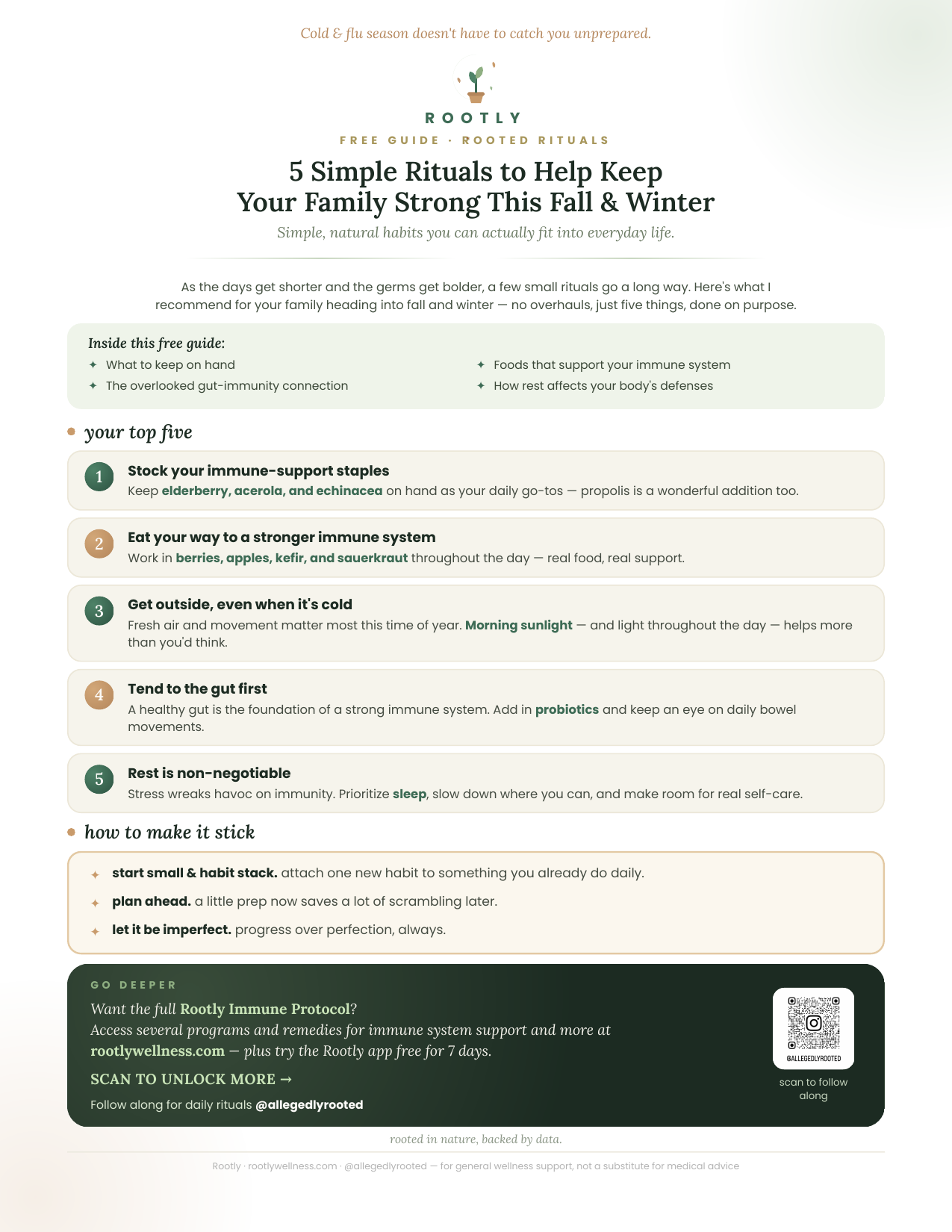 Cover of 5 Simple Rituals to Help Keep Your Family Strong This Fall & Winter
